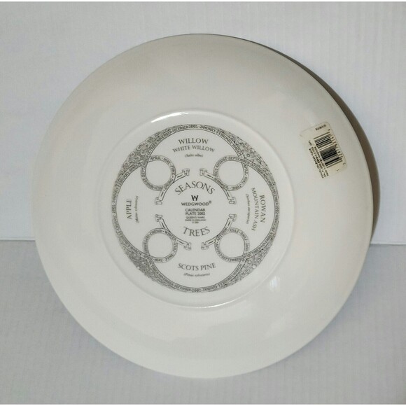 Vintage Wedgwood Annual Calendar Plate 2002 "Seasons Trees" UPC Sticker - No Box - Picture 2 of 4
